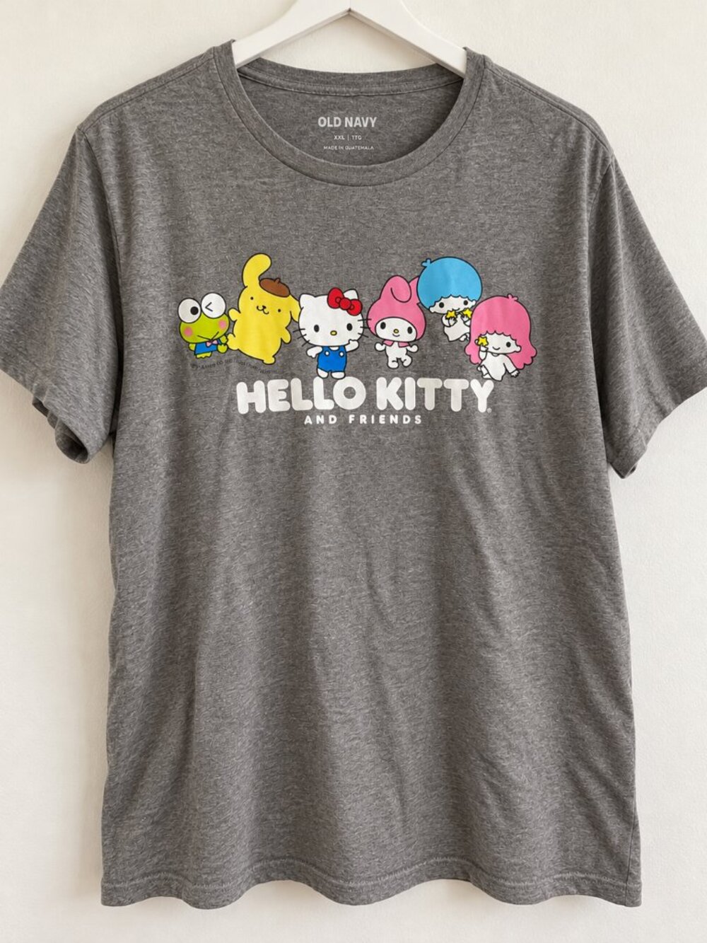 Hello Kitty & Friends Sanrio Graphic T-Shirt Men’s XXL Heather Gray